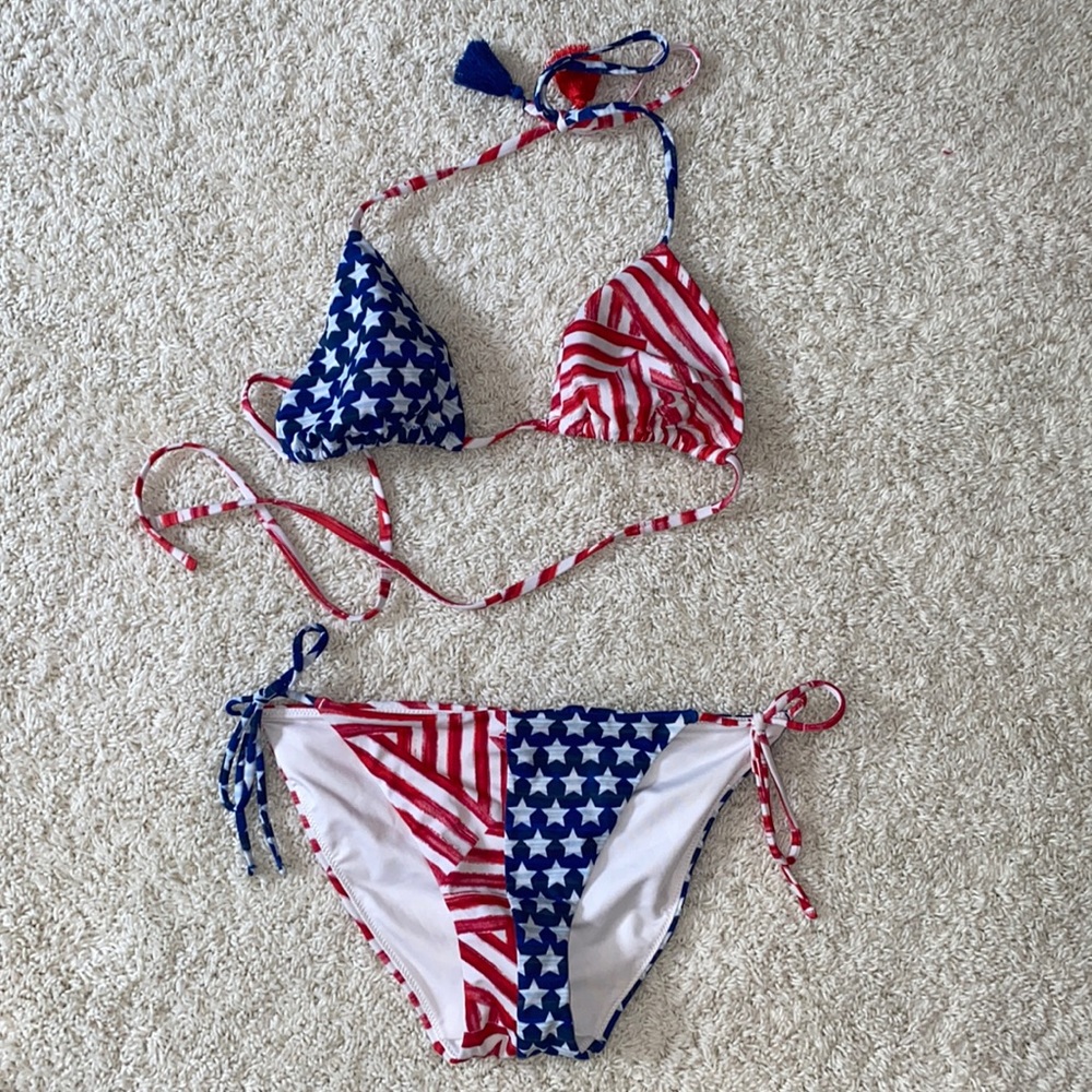 Red white and blue bikini Victoria’s Secret string bikini